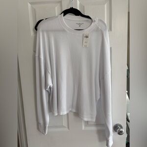 Abercrombie and Fitch Oversized Waffle Knit Long Sleeve Top